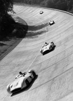 Fangio, Moss, Taruffi, Kling, GP Italy 1955