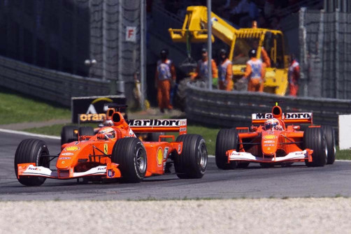 GP Austria 2002, Rubens Barrichello a Michael Schumacher