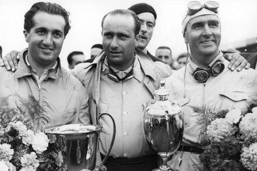 Alberto Ascari, Juan Manuel Fangio, Giuseppe Farina