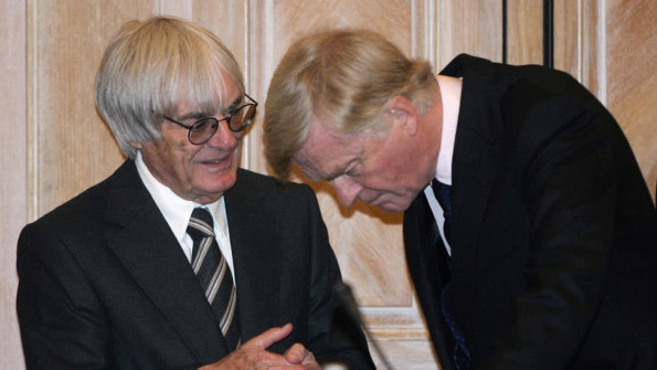 Max Mosley (R), president of the Interna