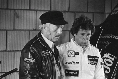 Colin Chapman a Mario Andretti, 1978