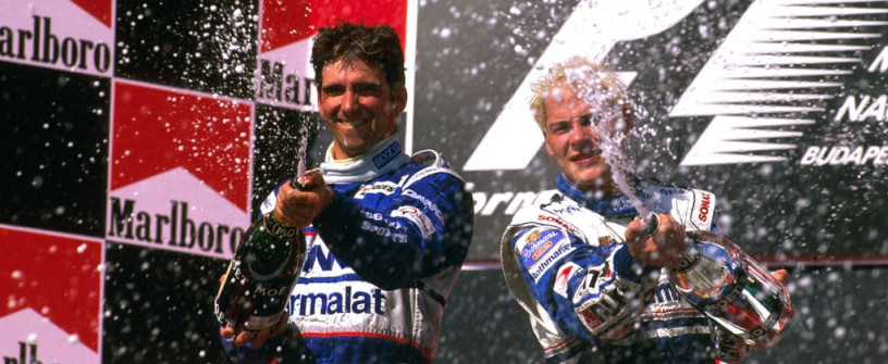 Damon Hill a Jacques Villeneuve, Maďarsko 1997