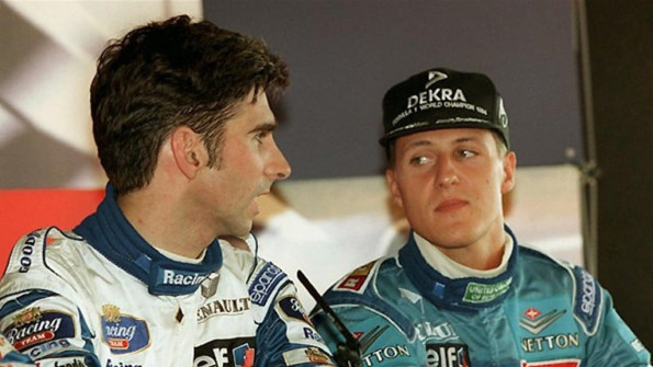 Damon Hill a Michael Schumacher, 1995