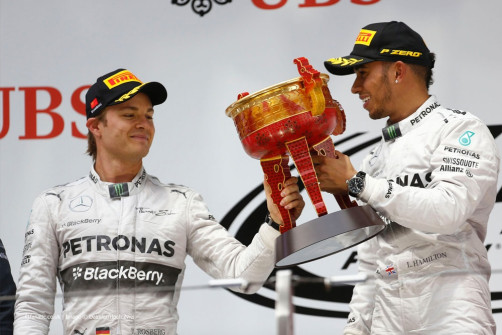 Lewis Hamilton a Nico Rosberg, Mercedes 2014