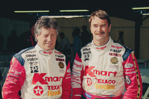 Mario Andretti a Nigel Mansell
