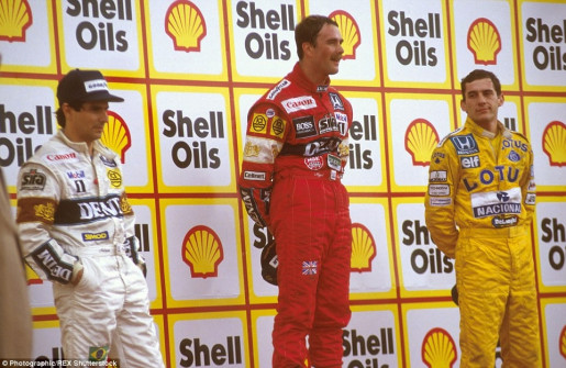 Nelson Piquet, Nigel Mansell, Ayrton Senna