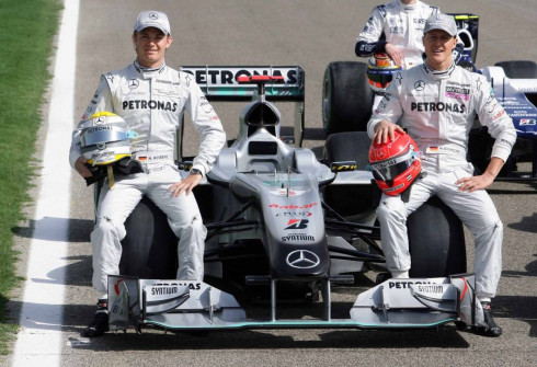 Nico Rosberg a Michael Schumacher