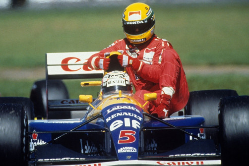 Nigel Mansell a Ayrton Senna, 1991