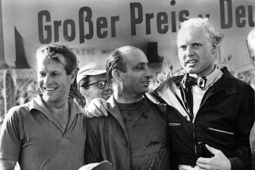 Peter Collins, Juan Manuel Fangio a Mike Hawthorn