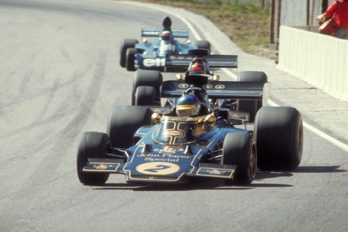 Peterson, Fittipaldi a Stewart, Švédsko 1973