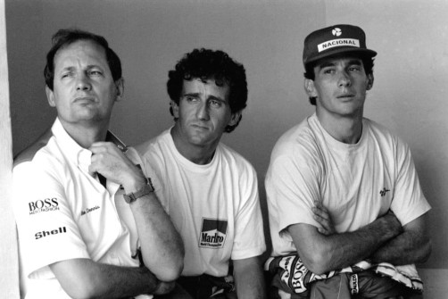 Ron Dennis, Alain Prost, Ayrton Senna, 1989
