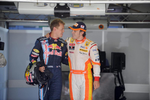 Vettel a Alonso, Maďarsko 2009