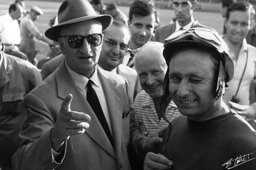 Enzo Ferrari a Juan Manuel Fangio