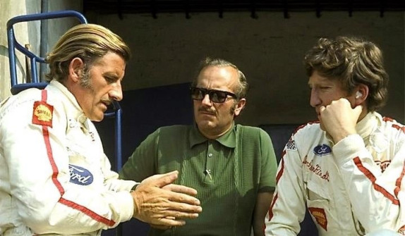 Graham Hill, Colin Chapman a Jochen Rindt