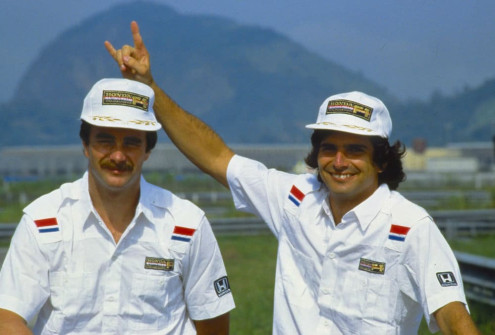 Nigel Mansell a Nelson Piquet