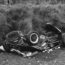 Lotus Stirlinga Mosse po havárii, Goodwood 1962